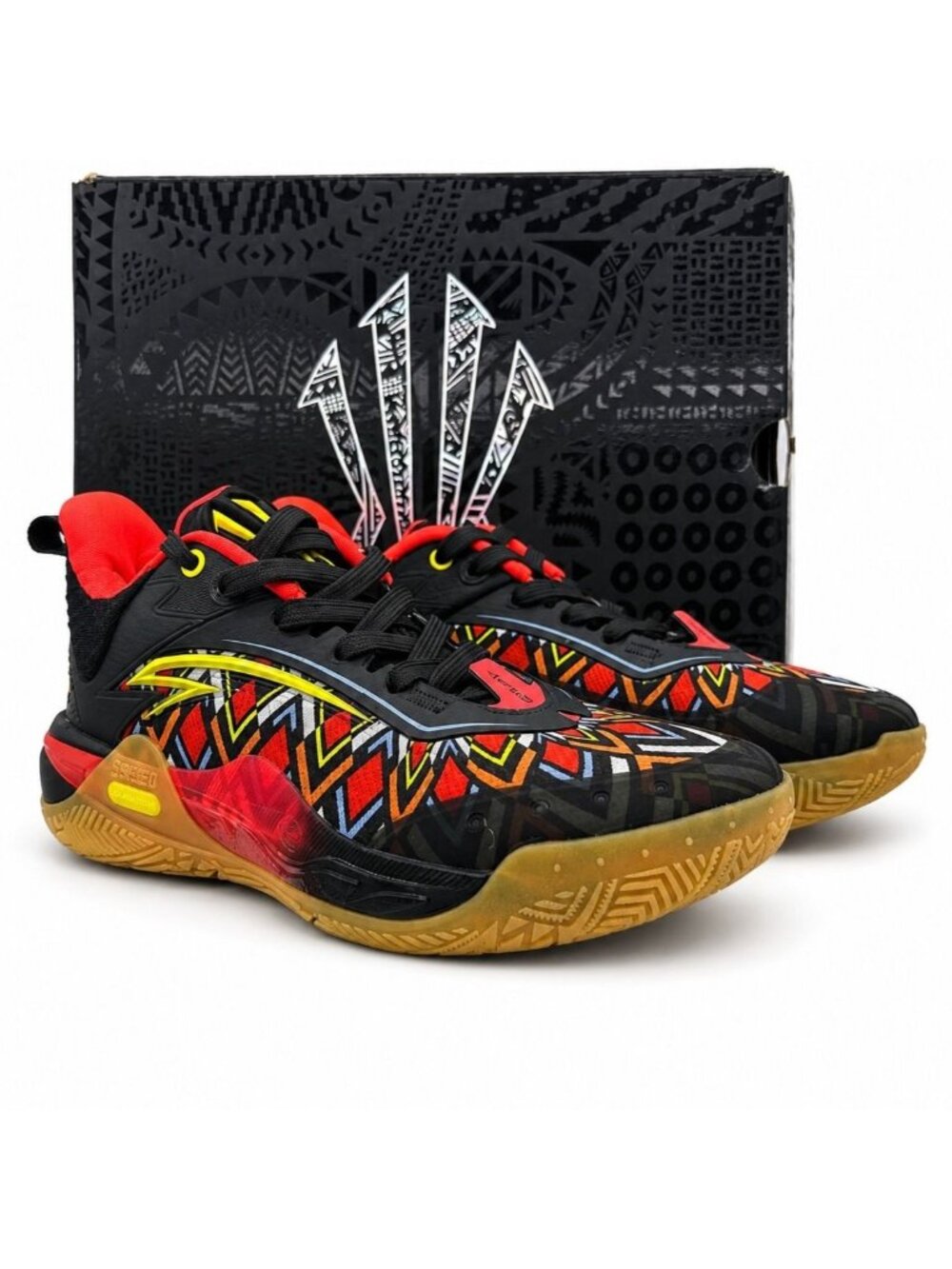 ANTA KAI 1 Speed Kids 5.5Y Tribe Kyrie Black Red Basketball Shoes